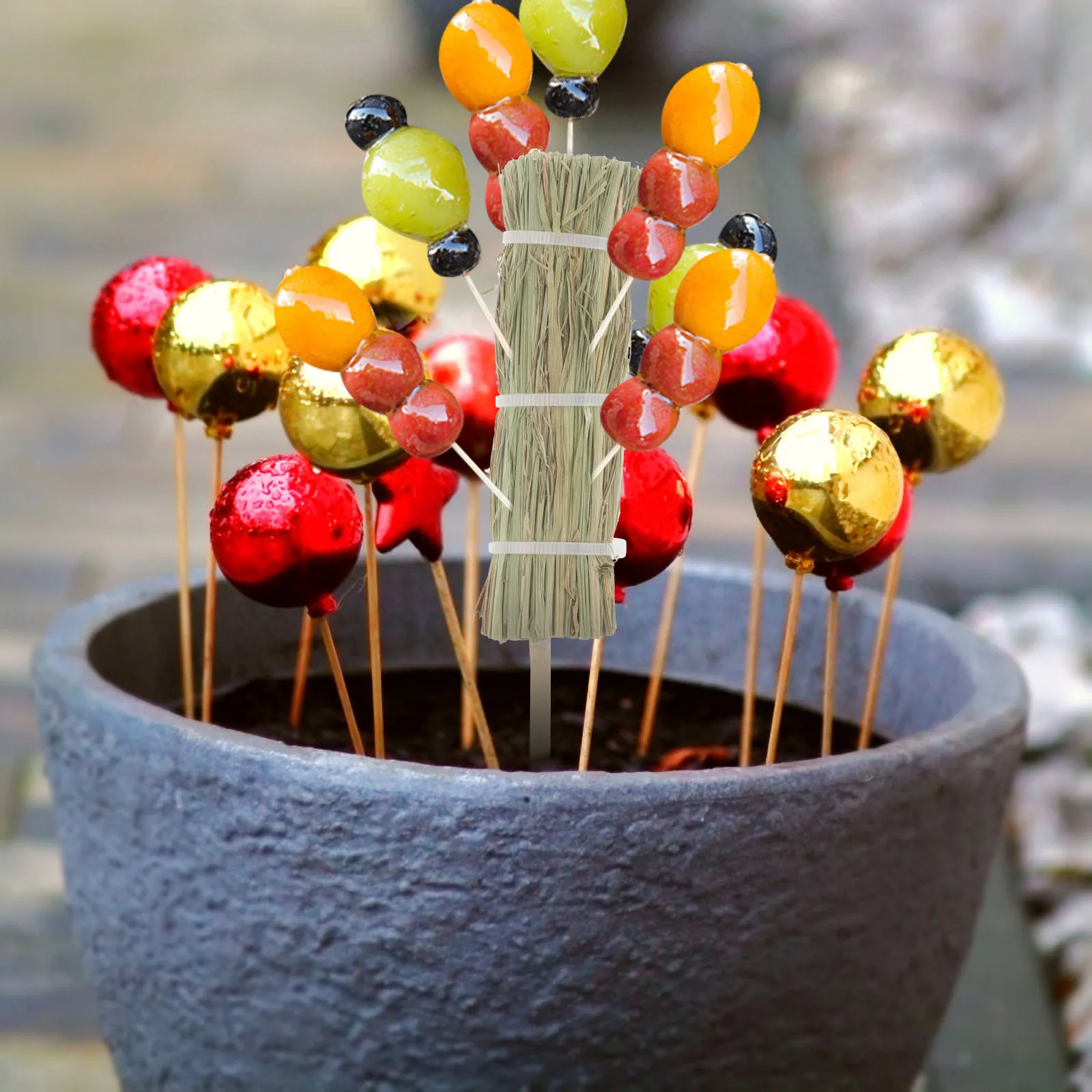 Bamboo Sugar Calabash Display Rack Lollipop Cake Pops Skewer Holder Tabletop Shelf Store Displaying Accessory - view 2