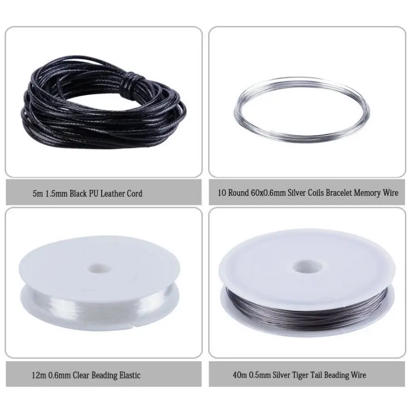 DIY Schmuck Zubehör Kit Set Offene Biegeringe/Hummerverschluss/Ohrringhaken-B2