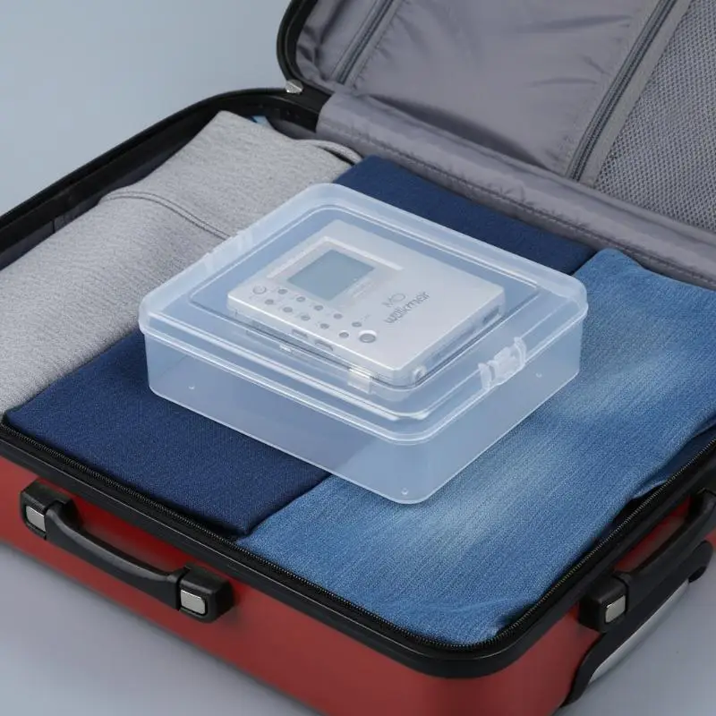 2PCS Plastic Waterproof Storage Case Packaging Box Transparent Plastic Storage Box Set Dustproof & Shock-resistant Organize