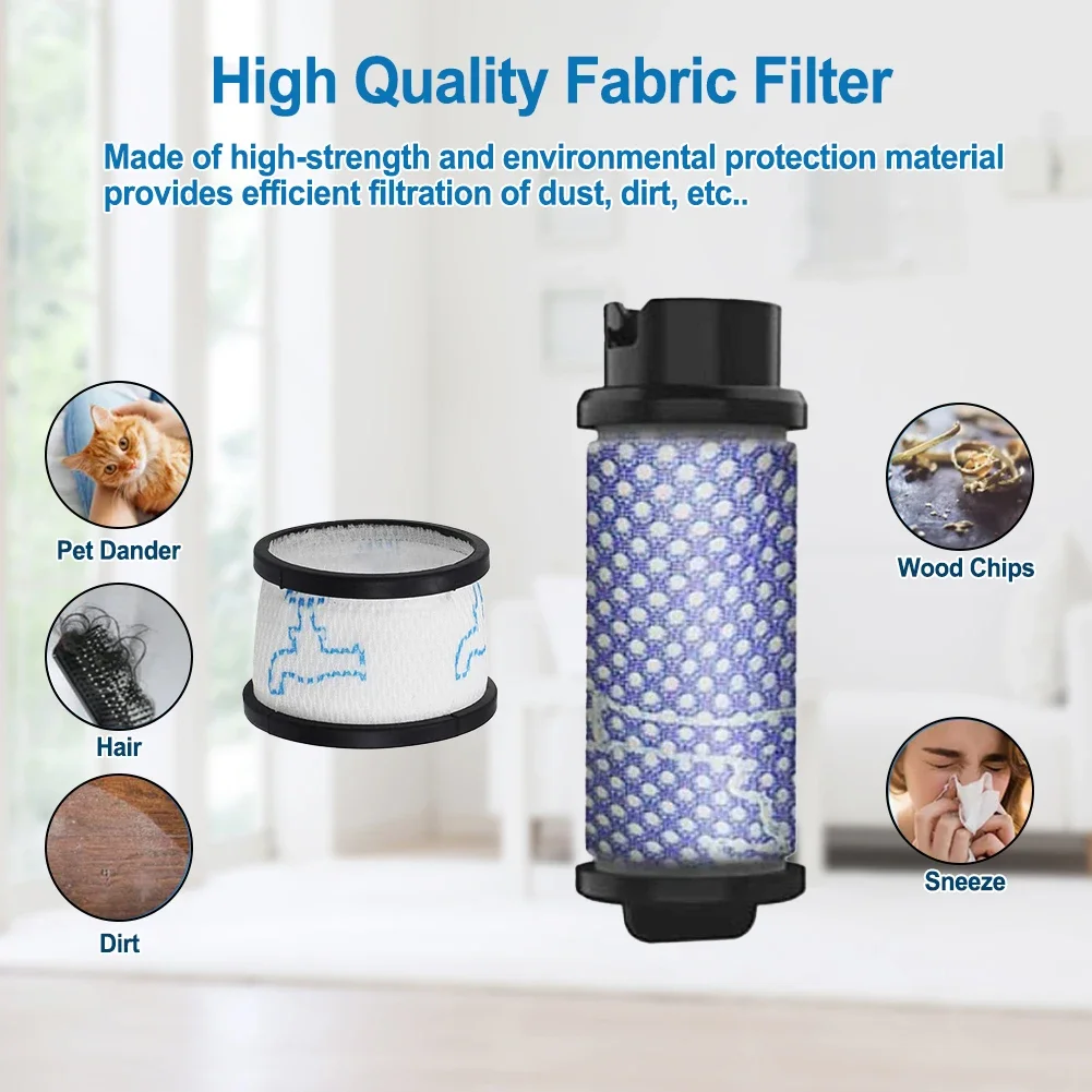 

For N5 S6 S6P S600 Cordless Vacuum Cleaner Filter Sets 2pcs Washable & Reusable Filters Effective Cleaning Filters Cleaning Tool