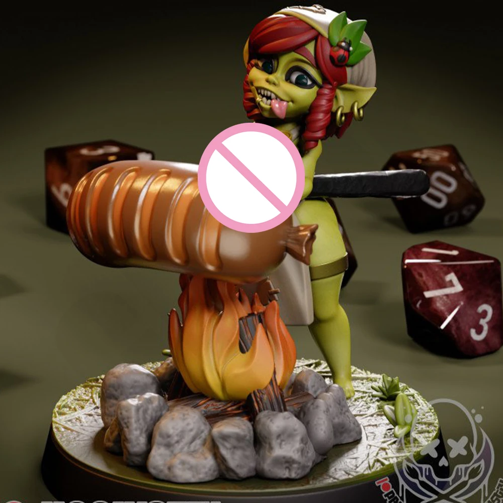 Sexy fogueira goblin nsfw 1/24 escala resina figura modelo kit coelho desmontado boneca sem pintura impressão 3d diy estátua artesanato brinquedo