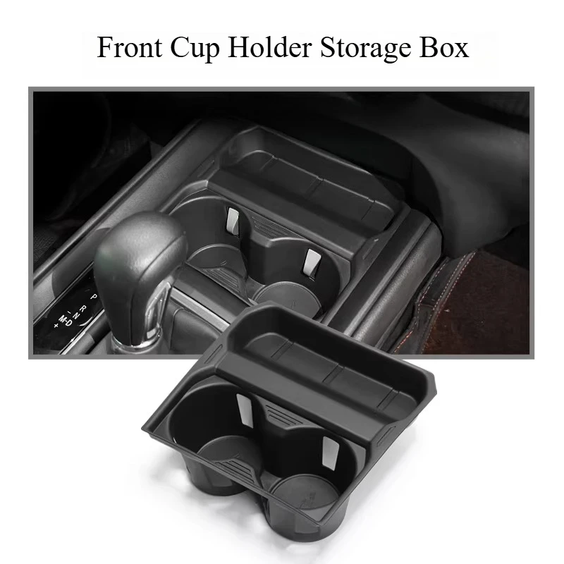 Front Cup Holder Storage Box Designed for Mazda CX-50 - Custom Fit Interior Gridded Organizer for Car Modification