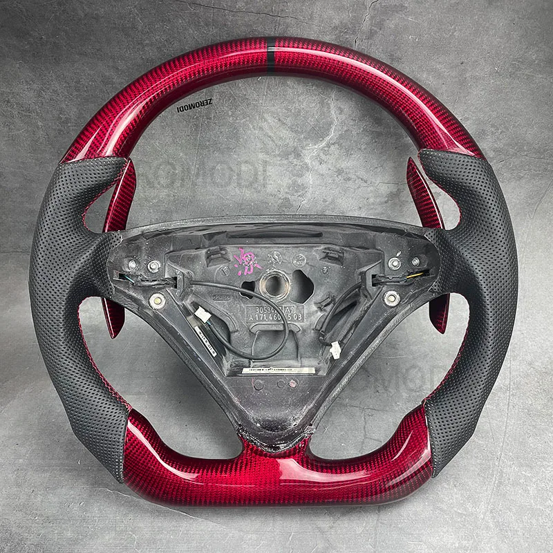 Carbon Fiber Steering Wheel Customized Sport Wheel For Benz SLK 2009-2012 Model With Paddle Hole