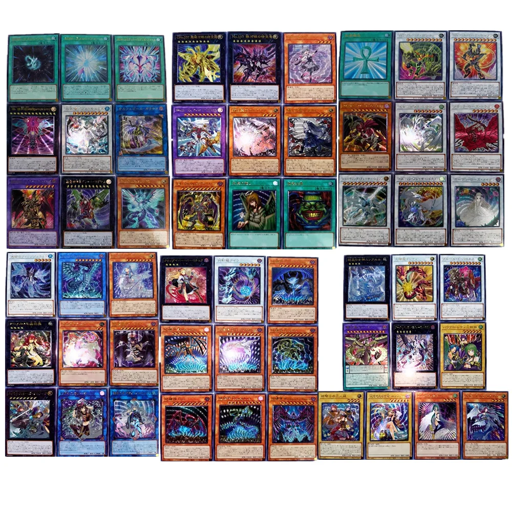 Yu-Gi-Oh Diy Homemade Rough Flash Fourth Edition 55Pcs Utr Earthbound Spirit Anime Game Collection Card Toy