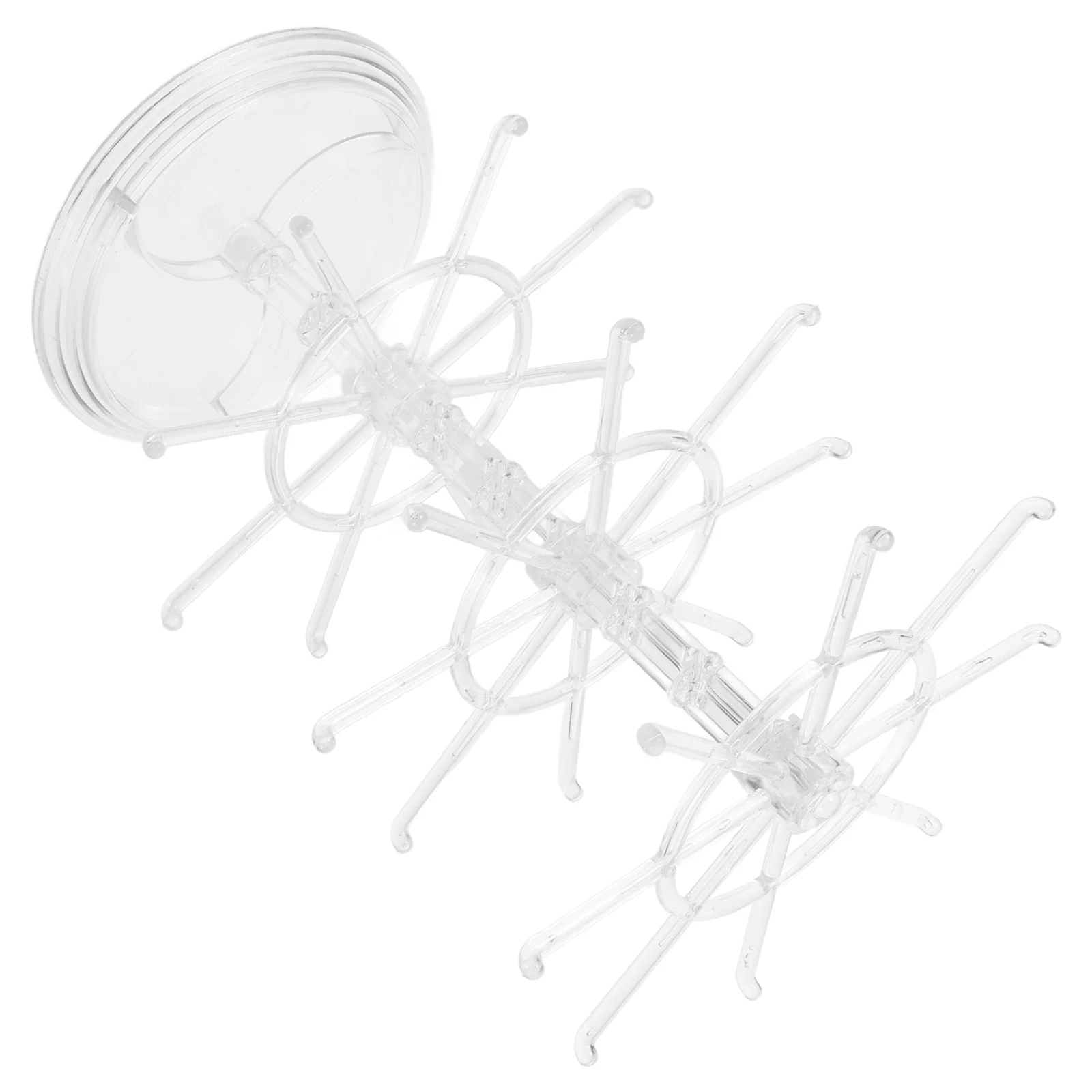 

Earring Storage Rack Organizer Rotating Necklace Hanger Stand Plastic Compact Multi Purpose Jewelry Display Holder
