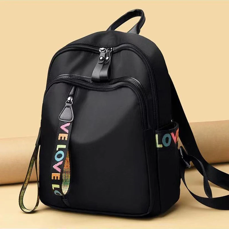 Simple Pu Black Large Capacity Backpacks Women Travel Bag Solid Harajuku Student Schoolbag Backpack Unisex Bags High Street