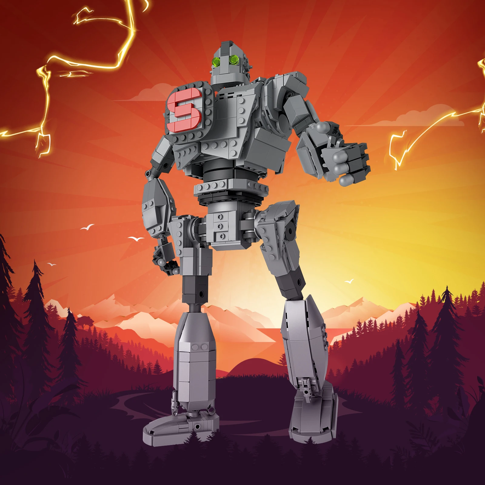 MOC 금속 자이언츠 메카 로봇 빌딩 블록 세트, 우주 전쟁 영화, 어린이와 성인용 크리스마스 선물