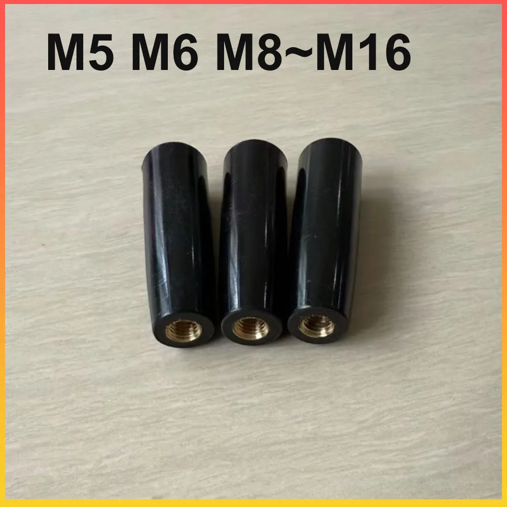 Bakelite Long Handle Sleeve M5 M6 M8 M10 M12 M16 Brass Internal Thread Blind Hole Fixed Grip Lever Knob Machine Replacement Tool