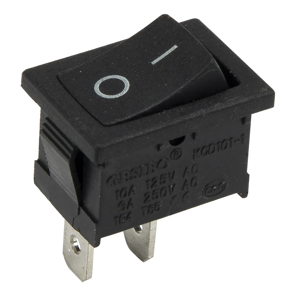 

10pcs / lot KCD1-101 high quality perforate 19 x 13 mm 2 pin ON - OFF boat rocker switch power switch