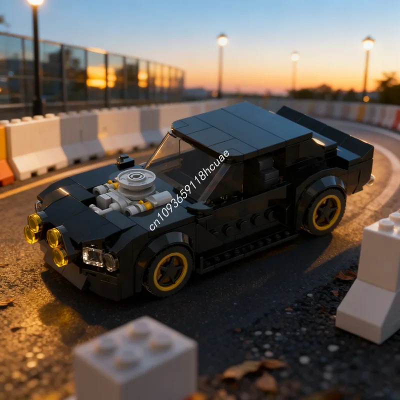 

290 деталей MOC: Конструктор «Кастомный Ford Mustang» — Архитектурная модель для сборки своими руками. Креативный подарок на Рождество и День рождения.