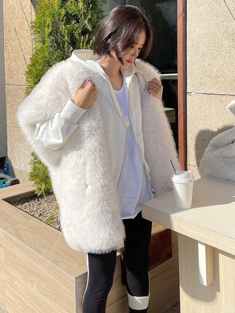 

Осень-зима, новый женский меховой жилет средней длины, свободный норковый бархатный топ из искусственного кроличьего меха, верхняя одежда для поездок на работу Sle