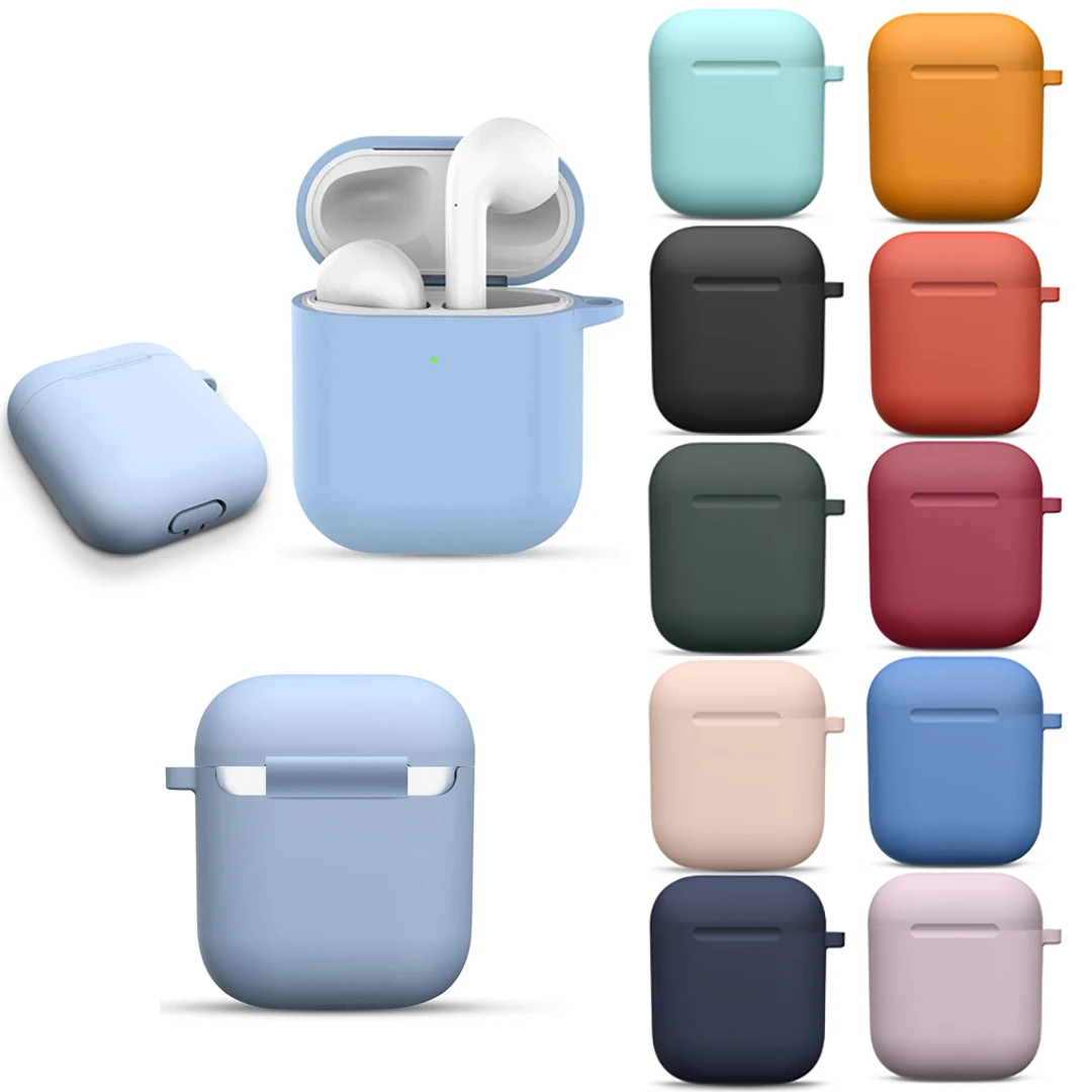 

Мягкий силиконовый чехол для Apple Airpods 2, защитный чехол для наушников, чехол для наушников, защитный чехол для Apple Airpods 2 1, чехол