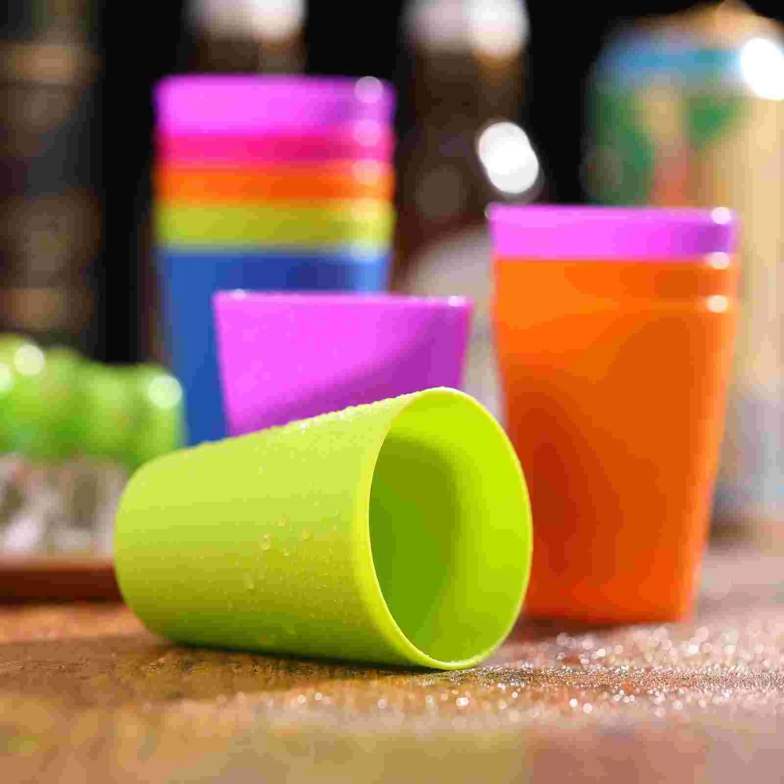 Disposable Containers Beer Cups Lightweight Plastic Bright Colored Tableware Child Reusable hard