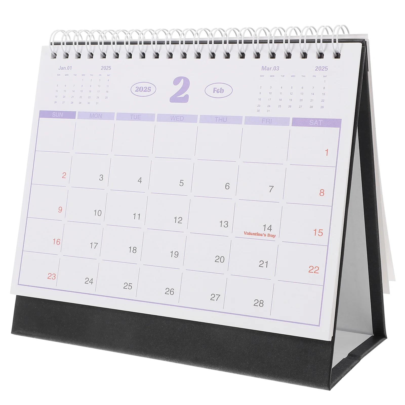 

Simple Desk Calendar 2025 Small Flip Planner Portable Mini Decorative Tracker Easy Pages Metal Ring Student Teacher Office