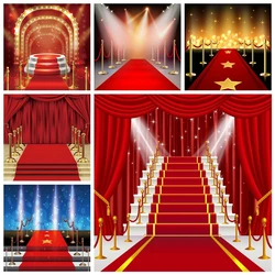 Red Carpet Stage Backdrop Movie Night VIP Birthday Party Star Awards Film Ceremony Festival Celebration Photography Background