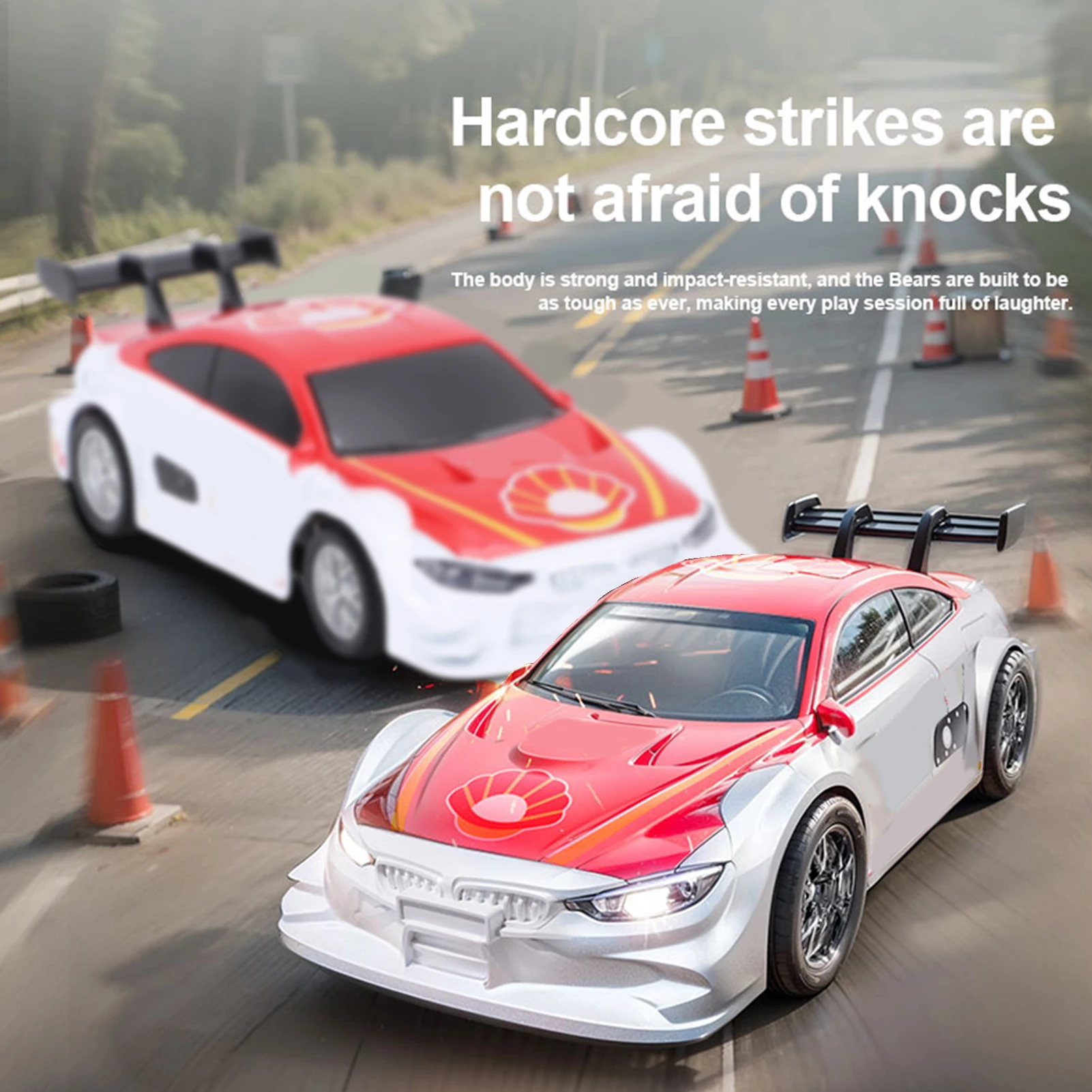 リモコンレーシングカー 1:43 スケール RCカー アプリ制御機能付き 子供用電動玩具車 室内・屋外用