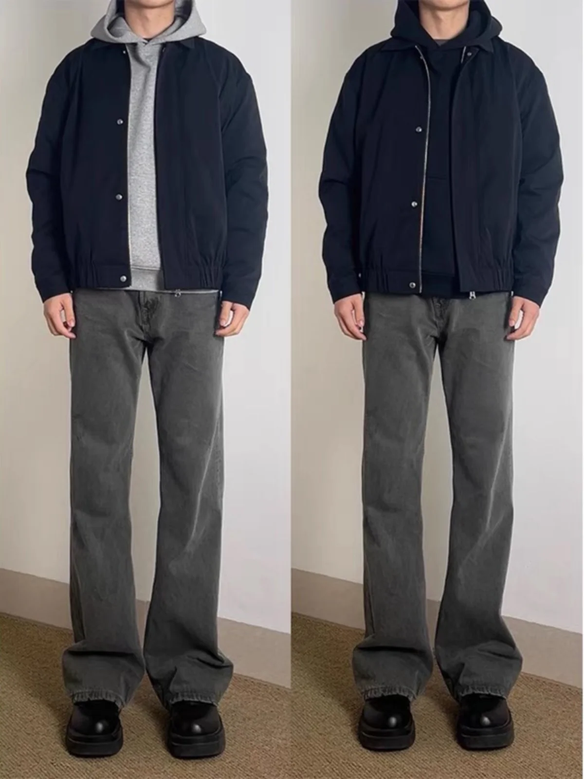 

Мужские джинсы Deep ey Straight Leg: модные зимние брюки в стиле High Street, слегка расклешенные, Cleanfit, Haome Knife