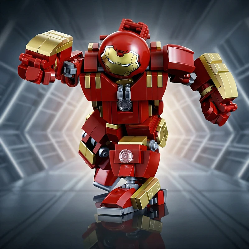 

Конструктор MARVEL Superheroes Mecha DIY: Модель бронированного робота-героя из фильма, MOC-блоки, игрушки для взрослых и детей, подарок на Рождество
