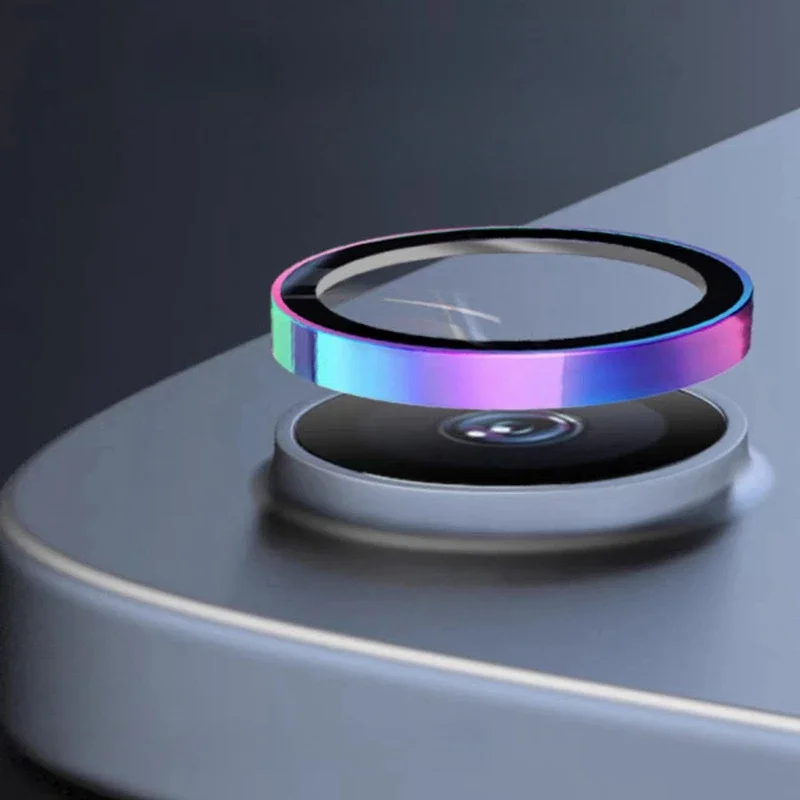 حلقة كاميرا معدنية جديدة + واقي زجاجي للعدسة لـ 2025 IPad 11th A16 Pro 11 13 10 10.9 "Air 7 6 4 5 11/13" M3 M2 Mini 7 6 عدسة خلفية