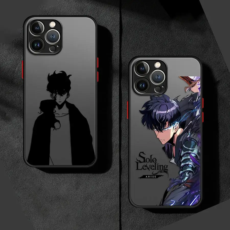 Чехол с черным краем для Apple iPhone XS 11 12 13 Pro Max 16e 12 Mini XR 14 15 16 Plus 7 8 SE Anime S-Solo Levelings Cool