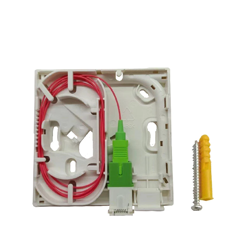20PCS FTTH POT Terminal to France Outlet Single Mode SC APC Socket Box SET For French Socket PTO Box Set France Fiber Optic Box