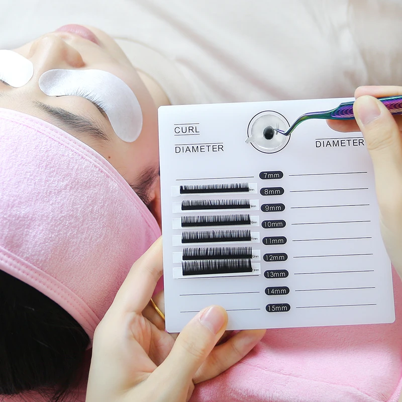 アクリルつけまつげパレット、目盛り付きスタンドパッドオーガナイザー、まつげエクステパレット、まつげホルダー、メイクアップツール