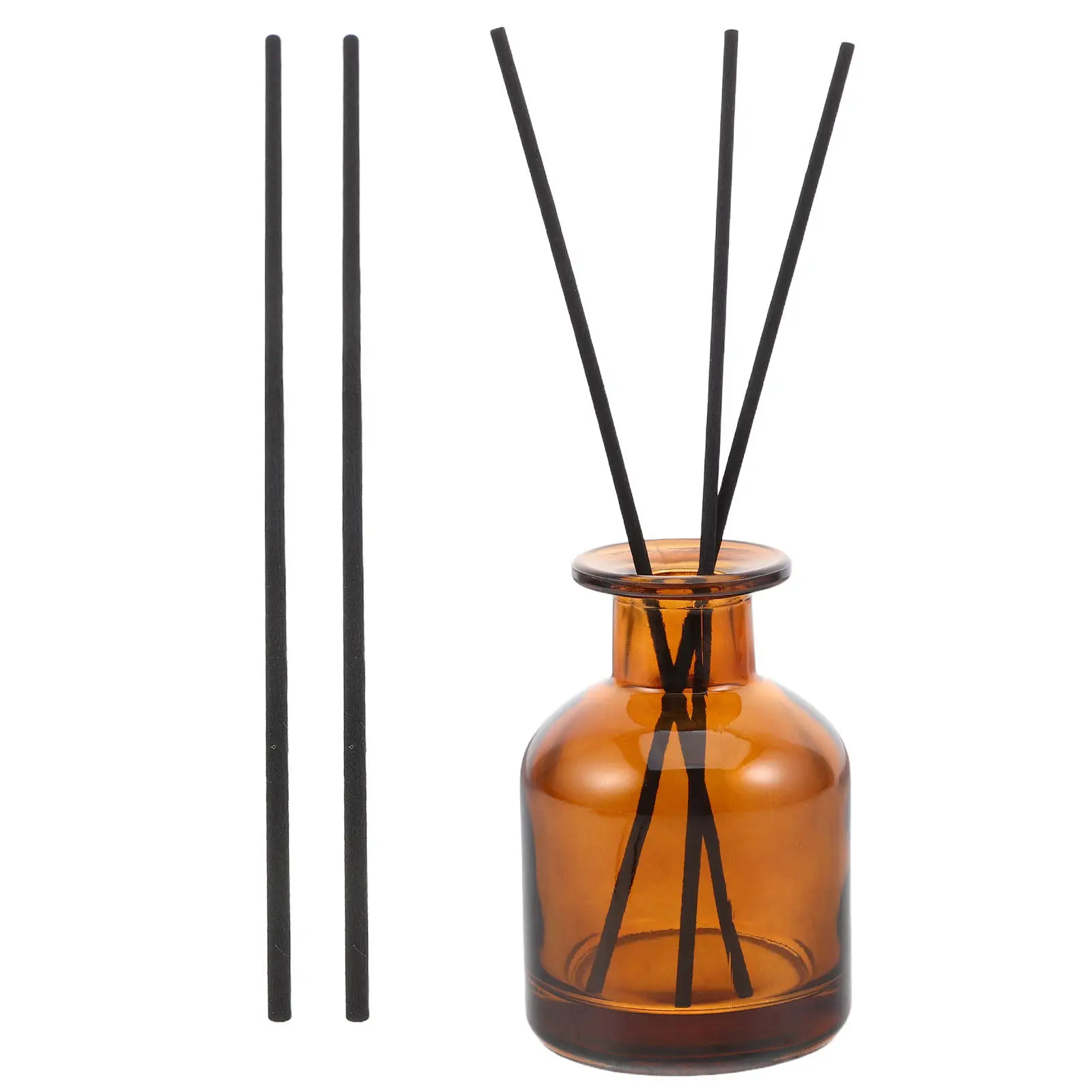 1Set Glass Reed Diffuser Bottle Thick Wall Empty Aromatherapy Glass Jar 150Ml Brown Home Scent Diffuser Container Refill 2