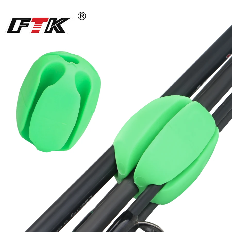 FTKRod Ball Anti-collision 2pcs Fishing Rod Accessories Rod Retractor Mini Silicone Fishing Accessories Luya Rod Beam Waterproof