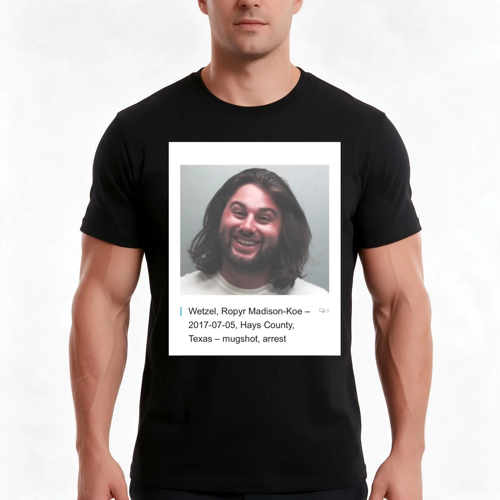 koe mug shot T-Shirt, Summer Casual Cotton Tee, Oversized Streetwear Tops, Vintage Graphic Print, Loose Fit Short Sleeve