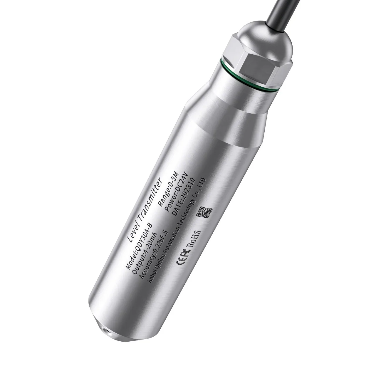 Liquid Level Sensor Transmitter 1-5m Depth 4-20mA 0-10V 0-5V Submersible Probe Hydrostatic Liquid Height Detector for Water Tank