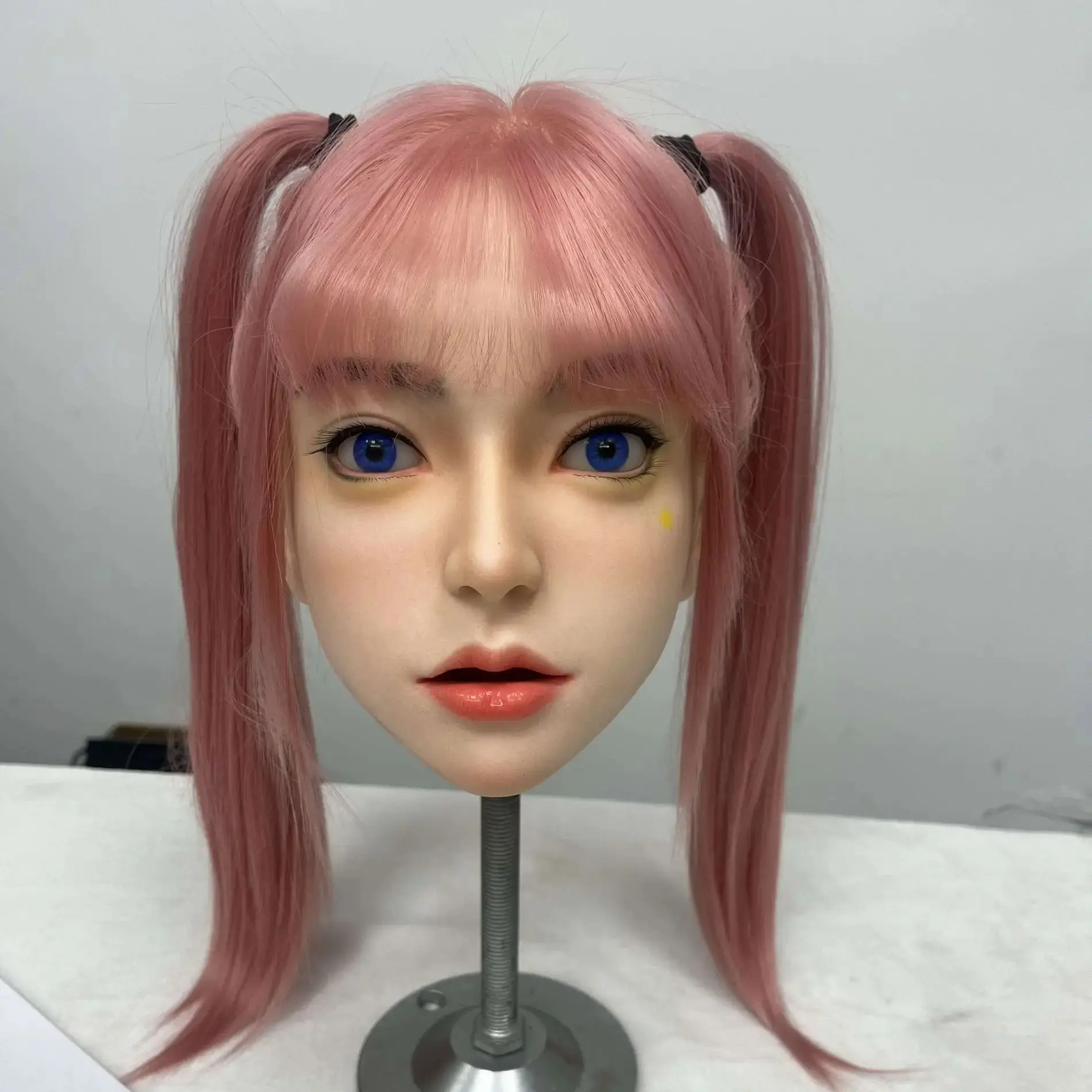 

Full Silicone Head For Real Dolls M16 Screw Mouth Open 1/1 Simulated Custom Silicone Head Sculpt