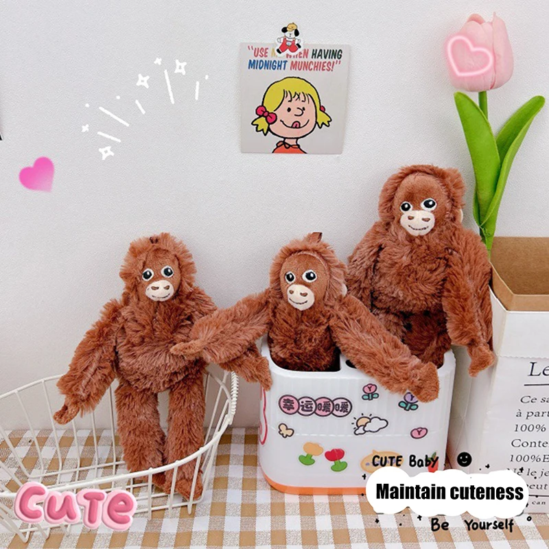 1PC bambola di pezza morbida peluche adorabile gorilla oranghi scimmia simpatico animale ciondolo portachiavi ragazza ragazzo compleanno regalo di Natale