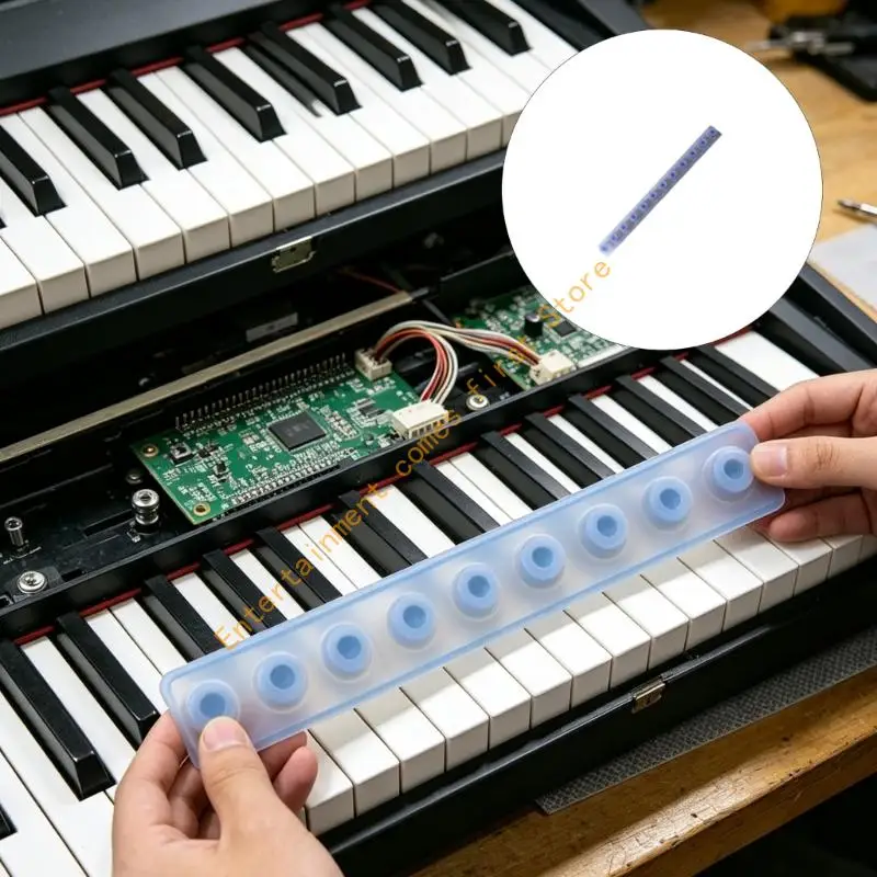 Electronic Keyboard Contact Pad with 12 Contacts for MK118 Repair 55KD