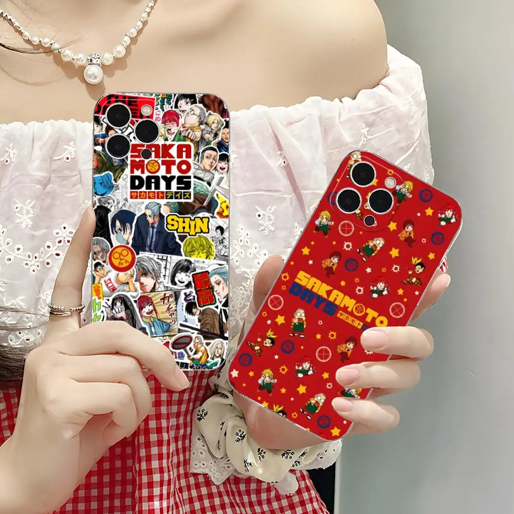 Sakamoto Days Mobile Phone Case for iPhone 17 16 15 14 13 12 11 X XR XS Air Pro Max Plus Mini Clear Colorful Cover Pretty Luxury