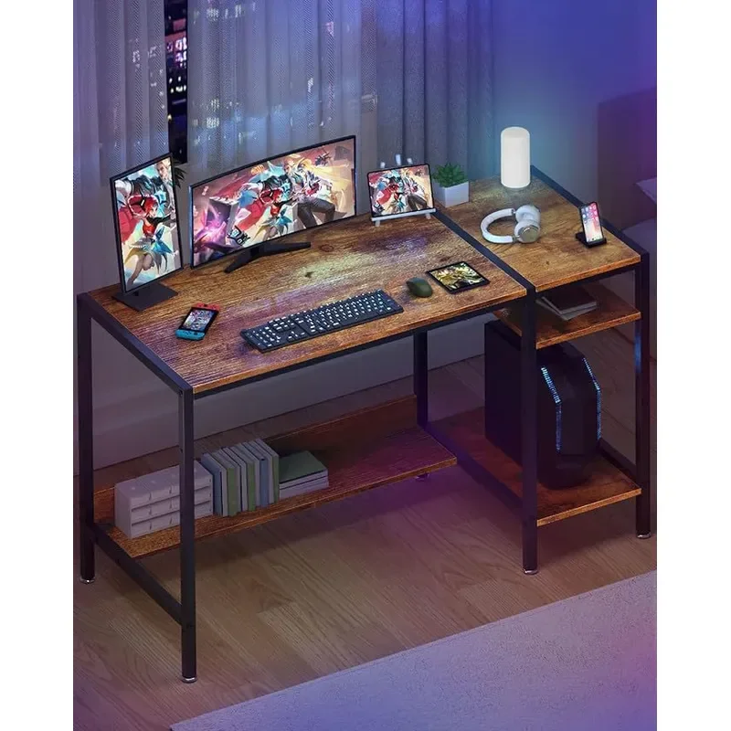 Modern Computer Desk with Memory Foam Corner Gaming Table Home Office Writing Study Desk Ergonomic Game Workstation