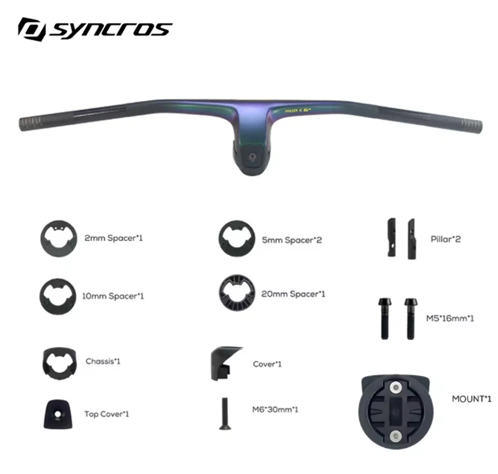

SYNCROS Fraser IC SL WC MTB Handlebar Full Carbon Fiber Integrated Cockpit -20° Rise Chameleon Paint for Sparks Frame