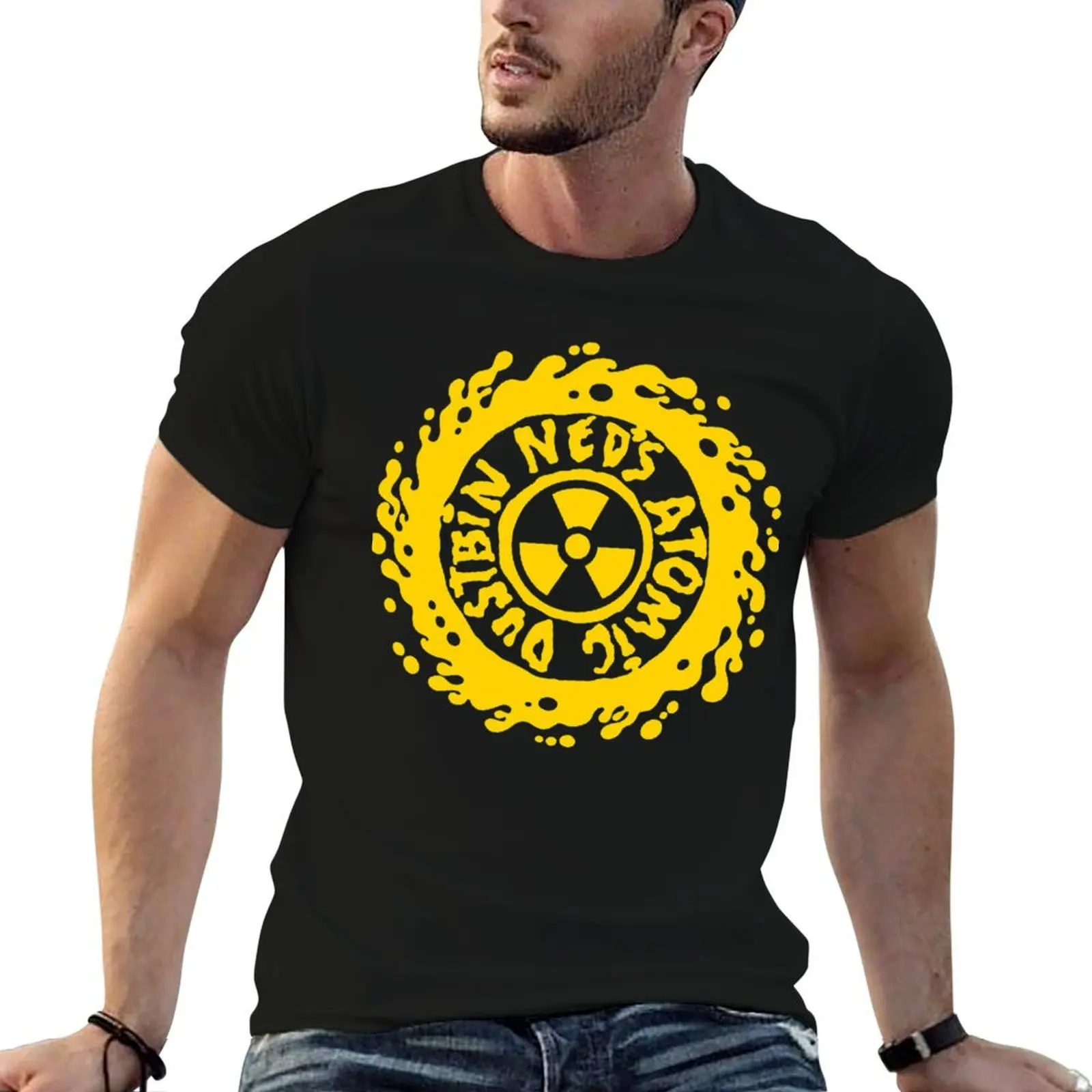 Ned's Atomic Dust Bin T-Shirt man t shirt heavy cotton t shirts for man cotton funny graphic t shirts for man T-shirt