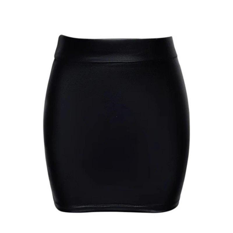 Leather Matte Slim Mini Sexy Fashion PU Hot Short High Waist Skirt Korean Nightclub Streetwear Wholesale Clothes