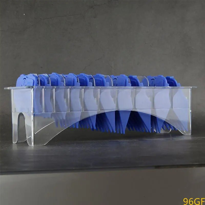 96GF 10PCSヘアクリッパーコームズガイドキット磁気プラスチックヘアトリマーリミットコームアタッチメント切削工具