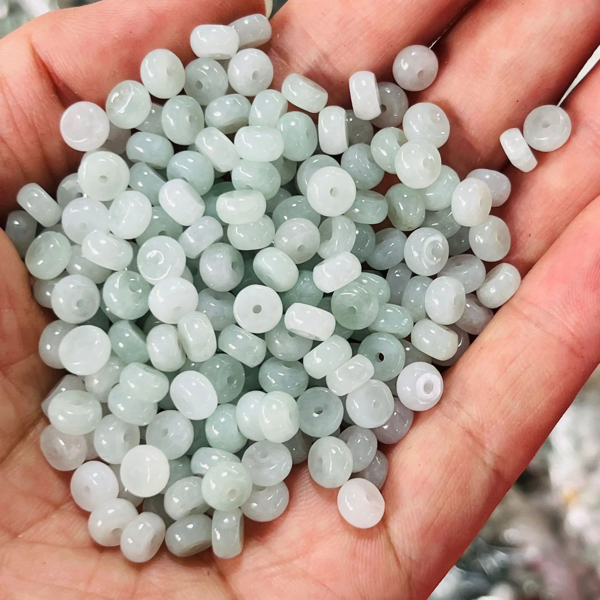3*6mm Genuine Myanmar Jadeite Abacus Beads For Jewelry Making Diy Bracelet Beaded Necklace Grade A Burma Jade Beads Accessories