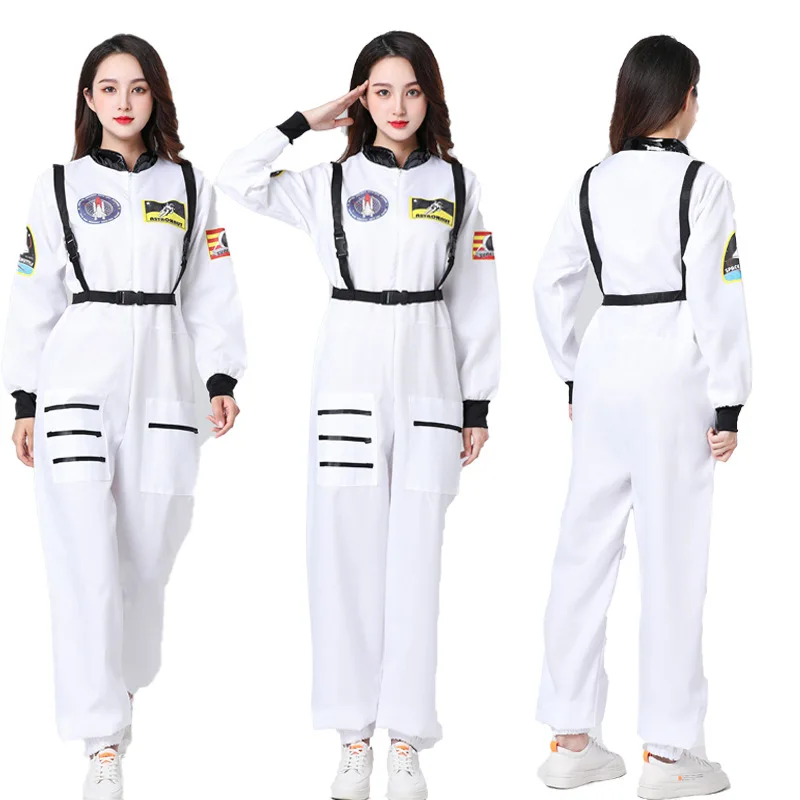 loween Astronauta Tuta spaziale Pilota CoS Costume Attore Astronauta Abbigliamento Spettacolo teatrale Abbigliamento tradizionale cinese da donna