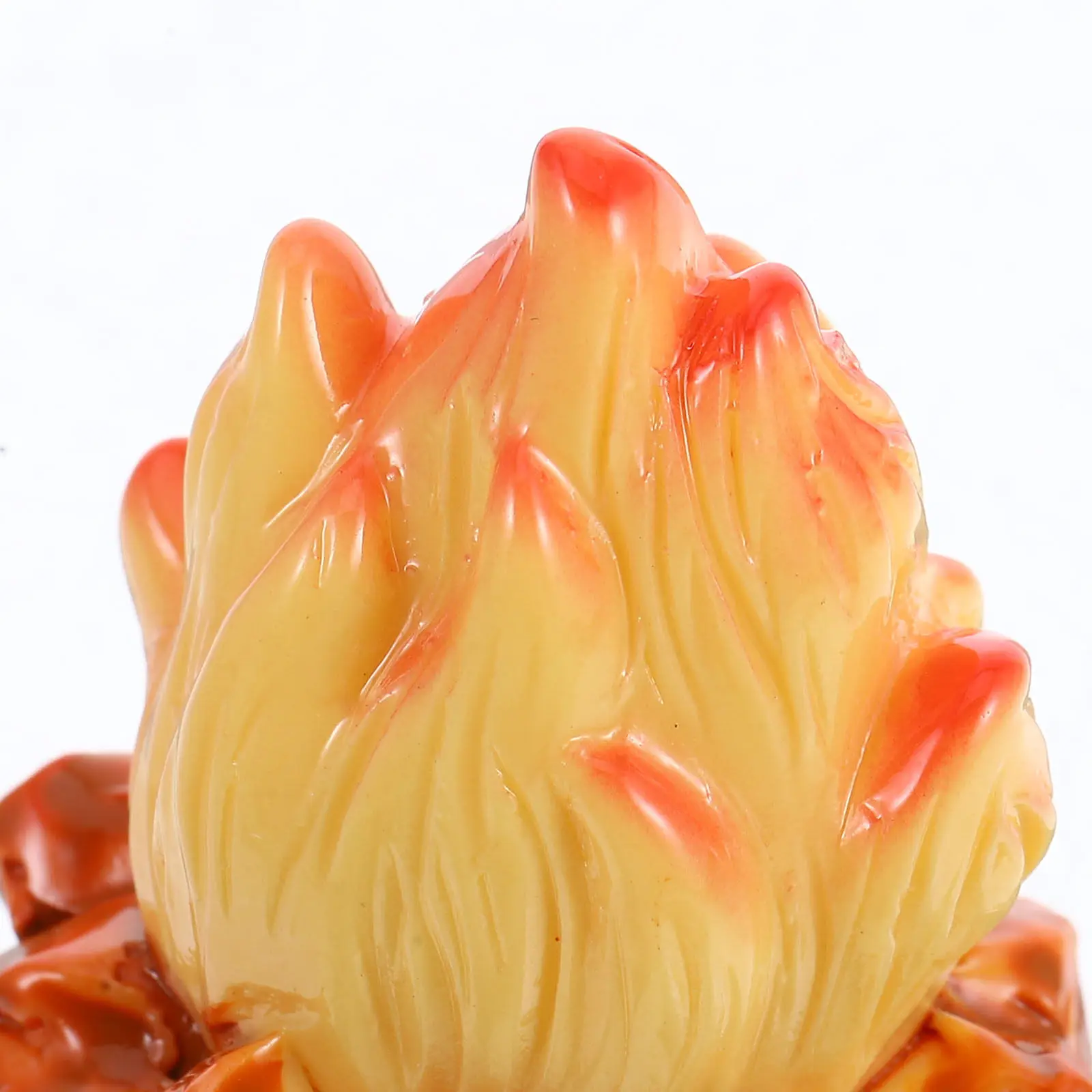 10Pcs Mini Resin Bonfire Statue Lifelike Micro Landscape Decor for Garden Terrarium Desktop Bookshelf Outdoor Camping Scene