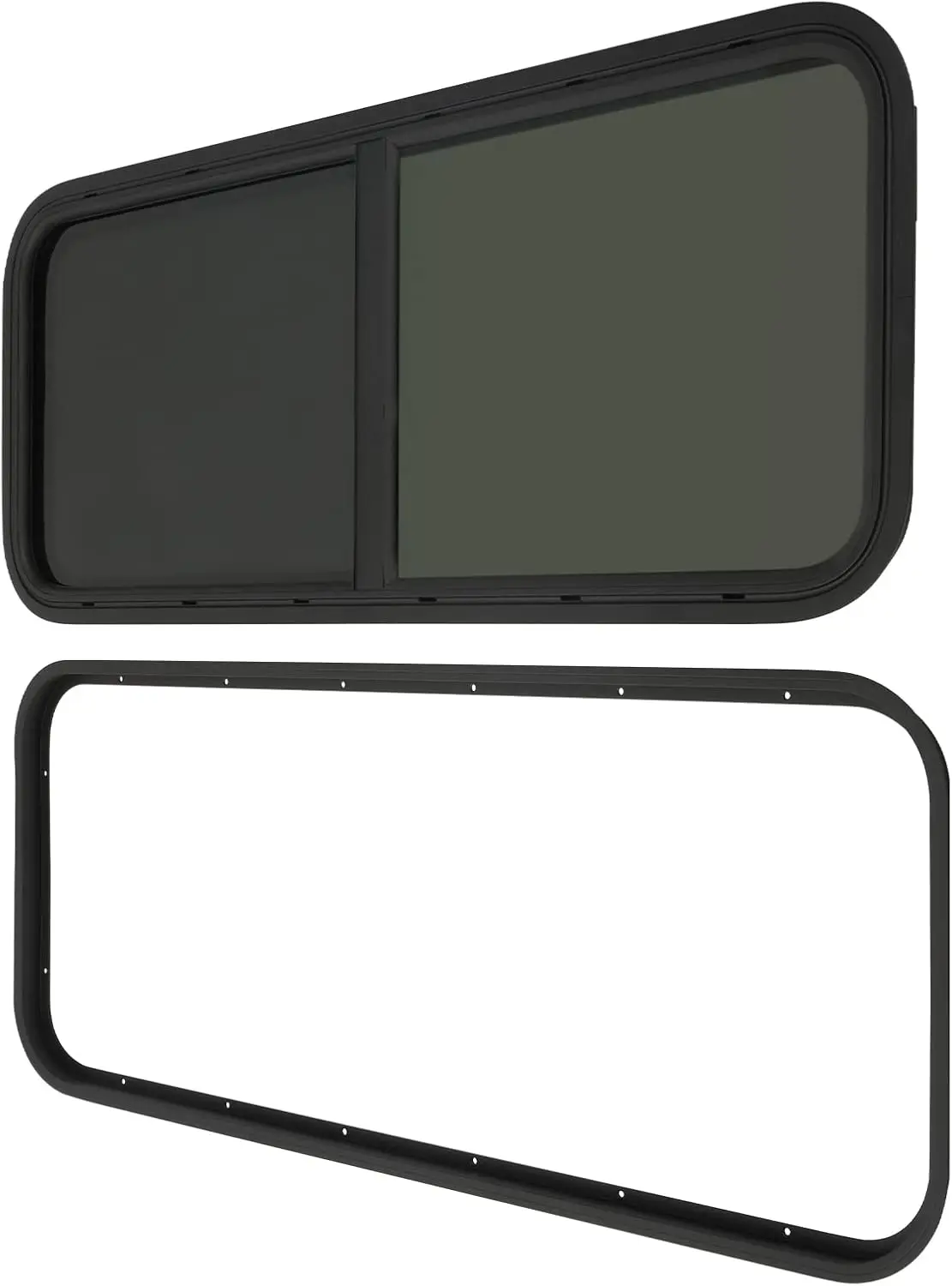 

RV Window for Cargo Trailer, Horizontal Sliding Teardrop Window Glass Trim, Camper Windows Replacement 42" W X 22" H