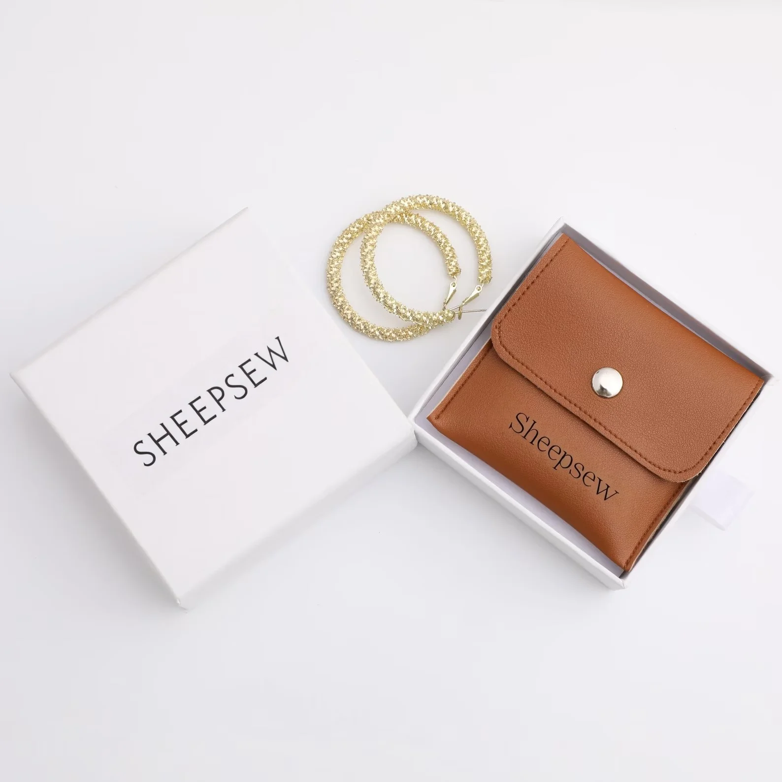 

25PCS customizable Logo Jewelry Box Set, Faux Leather Bag