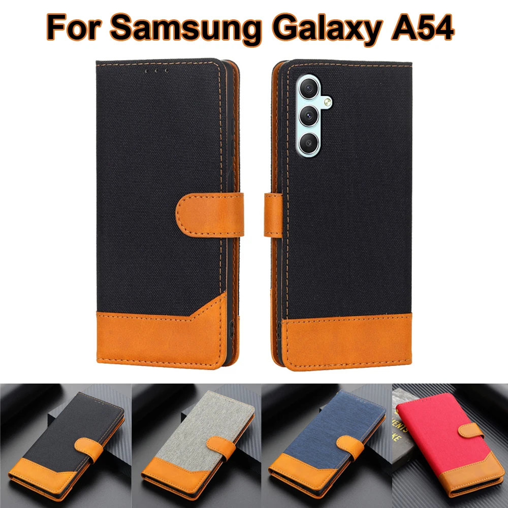 

For Carcasa Para Samsung Galaxy A54 5G SM-A546B Case Leather Wallet Flip Cover For Funda Samsung A24 A34 A54 M14 5G A14 4G чехол