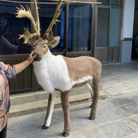 ديكورات ناتال ao ar libro Brinquedos de animals grandes Ornamento de rena em tamanho حقيقي