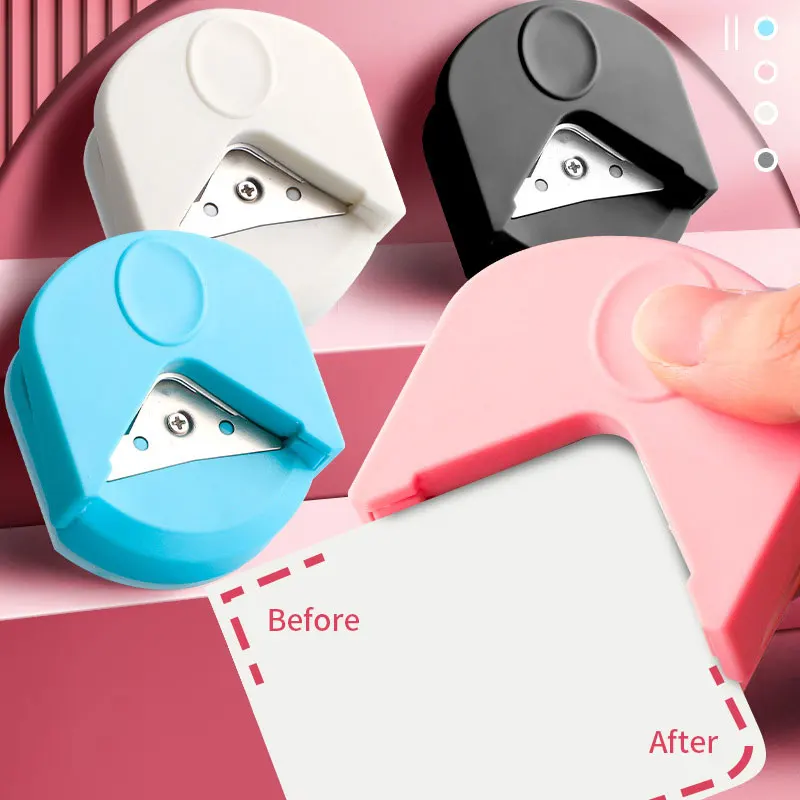 Circle Cutter Button Maker Corner Round Machine Corner Punching Portable Paper Cutter Card Photo Student Office Supplies