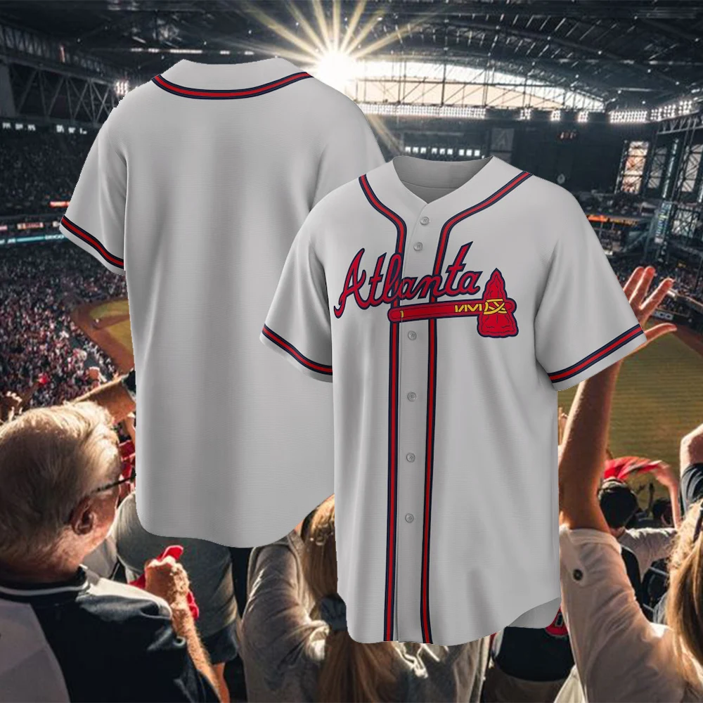 New Atlanta Braves Baseball Jersey Jersey Summer New Fashion 3D Printing Adult and Child Fashion Trend Baseball Jersey