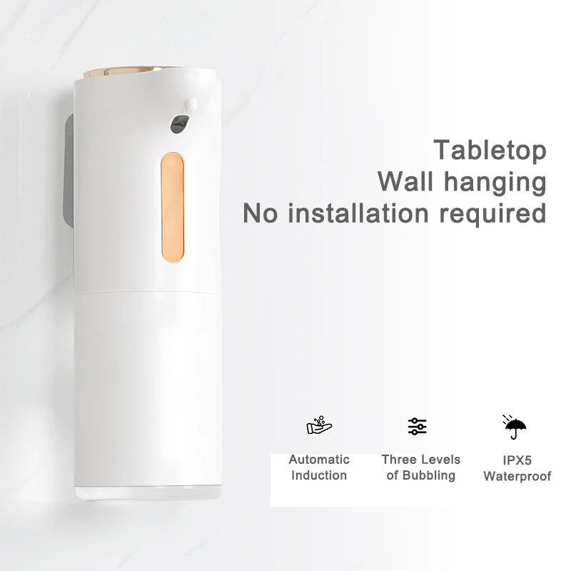 Wholesale Hand Wash Automatic Soap Dispenser Rechargeable Kitchen Bathroom 3-levels Adjustable Smart Sensor Foam Soap Dispenser