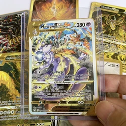 Carte Pokemon di vendita calda fai-da-te Mewtwo Vstar Groudon Kyogre Arceus Charizard Lugia Giratina Rayquaza carta di metallo inglese Pokemon Vmax